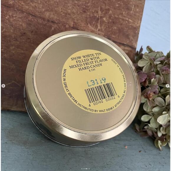 Vintage Walt Disney Snow White Seven Dwarfs Round Candy Tin Litho Great Britain - Picture 4 of 6